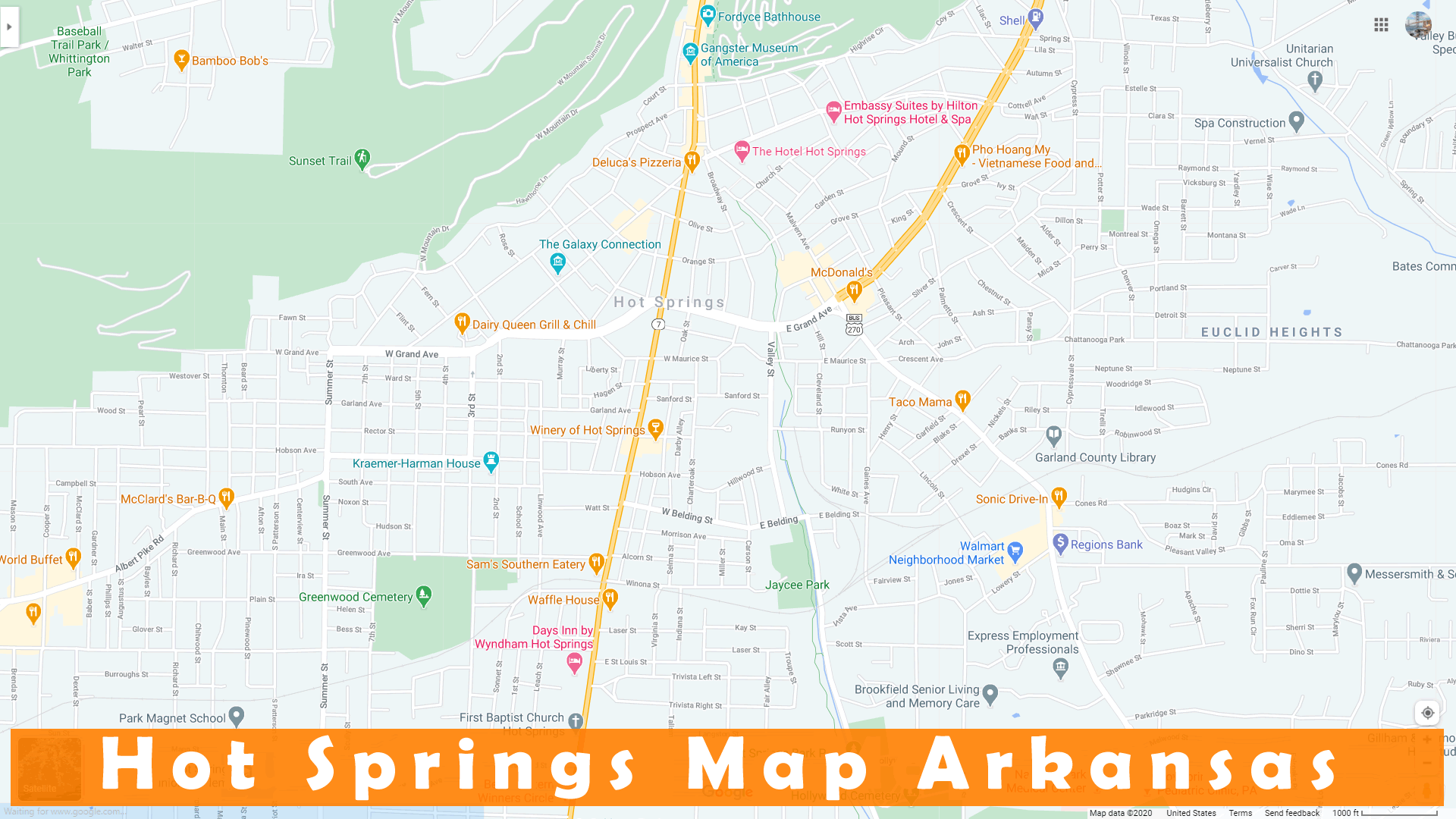 Hot Springs Map 